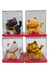 JaponyaDünyadan HediyelerDNY-HDYNEKO4SET02Keskin Hediyelik Eşya Ve TekstilDörtlü Maneki Neko El Sallayan Şans Kedisi Güneş Enerjili Set NO05HDY