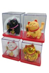 JaponyaDünyadan HediyelerDNY-HDYNEKO4SET02Keskin Hediyelik Eşya Ve TekstilDörtlü Maneki Neko El Sallayan Şans Kedisi Güneş Enerjili Set NO05HDY