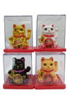 JaponyaDünyadan HediyelerDNY-HDYNEKO4SET01Keskin Hediyelik Eşya Ve TekstilDörtlü Maneki Neko El Sallayan Şans Kedisi Güneş Enerjili Set NO04SNS