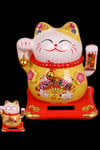 JaponyaDünyadan HediyelerDNY-HDYZMRT02SKeskin Hediyelik Eşya Ve TekstilSeramik Maneki Neko Sarı Güneş Enerjili Şans Kedisi 12cm No.2