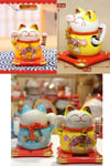 JaponyaDünyadan HediyelerDNY-HDYZMRT02SKeskin Hediyelik Eşya Ve TekstilSeramik Maneki Neko Sarı Güneş Enerjili Şans Kedisi 12cm No.2