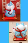 JaponyaDünyadan HediyelerDNY-HDYZMRT03MKeskin Hediyelik Eşya Ve TekstilSeramik Maneki Neko Mavi Güneş Enerjili Şans Kedisi 12cm No.3