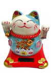 JaponyaDünyadan HediyelerDNY-HDYZMRT03MKeskin Hediyelik Eşya Ve TekstilSeramik Maneki Neko Mavi Güneş Enerjili Şans Kedisi 12cm No.3