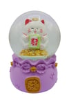 JaponyaDünyadan HediyelerHDY-KSKALK4914KKeskin Hediyelik Eşya Ve TekstilManeki Neko Şans Kedisi Işıklı Kar Küresi Mor 9cm