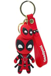 KanadaDünyadan HediyelerDNY-HD100635Keskin Hediyelik Eşya Ve TekstilDeadpool 3D Silikon Anahtarlık Kırmızı Siyah