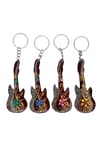 KarayiplerDünyadan HediyelerDNY-HD100541Keskin Hediyelik Eşya Ve TekstilHindistan Cevizi Gitar Anahtarlık Dörtlü Hediyelik Paket