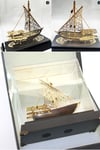 KatarDünyadan HediyelerDNY-DH3365Keskin Hediyelik Eşya Ve TekstilPirinç Yelkenli Gemi Altın Kaplama Katar Dhow Teknesi Deri Kutulu 23cm No.2