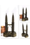 MalezyaDünyadan HediyelerDNY-HD100875Keskin Hediyelik Eşya Ve TekstilVintage Metal Malezya Twin Towers Biblo Antik Bronz 18 cm