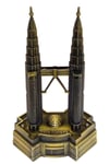 MalezyaDünyadan HediyelerDNY-HD100875Keskin Hediyelik Eşya Ve TekstilVintage Metal Malezya Twin Towers Biblo Antik Bronz 18 cm