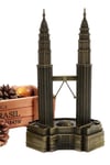 MalezyaDünyadan HediyelerDNY-HD100875Keskin Hediyelik Eşya Ve TekstilVintage Metal Malezya Twin Towers Biblo Antik Bronz 18 cm