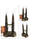 MalezyaDünyadan HediyelerDNY-HD100875Keskin Hediyelik Eşya Ve TekstilVintage Metal Malezya Twin Towers Biblo Antik Bronz 18 cm