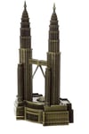 MalezyaDünyadan HediyelerDNY-HD100875Keskin Hediyelik Eşya Ve TekstilVintage Metal Malezya Twin Towers Biblo Antik Bronz 18 cm