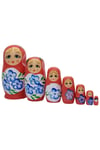 RusyaDünyadan HediyelerDNY-4ALY8771Keskin Hediyelik Eşya Ve TekstilAhşap Matruşka Bebek Yedili Set Kırmızı