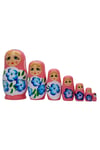 RusyaDünyadan HediyelerDNY-4ALY877Keskin Hediyelik Eşya Ve TekstilAhşap Matruşka Bebek Yedili Set Pembe
