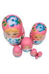 RusyaDünyadan HediyelerDNY-4ALY877Keskin Hediyelik Eşya Ve TekstilAhşap Matruşka Bebek Yedili Set Pembe