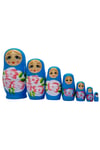 RusyaDünyadan HediyelerDNY-6ALY375Keskin Hediyelik Eşya Ve TekstilAhşap Matruşka Bebek Yedili Set Mavi