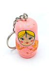 RusyaDünyadan HediyelerDNY-HD100092Keskin Hediyelik Eşya Ve TekstilAhşap Matruşka Bebek Anahtarlık Pembe