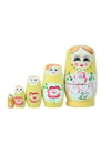 RusyaDünyadan HediyelerDNY-HD100219Keskin Hediyelik Eşya Ve TekstilAhşap Matruşka Bebek 5 li Set Sarı