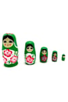 RusyaDünyadan HediyelerDNY-HD100229Keskin Hediyelik Eşya Ve TekstilAhşap Matruşka Bebek 5 li Set Yeşil No.2