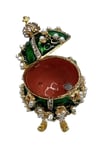 RusyaDünyadan HediyelerDNY-HD100408Keskin Hediyelik Eşya Ve TekstilFaberge Yumurta Swarovski Taşlı Lüks Mücevher Kutusu Yeşil 8 cm