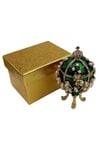 RusyaDünyadan HediyelerDNY-HD100408Keskin Hediyelik Eşya Ve TekstilFaberge Yumurta Swarovski Taşlı Lüks Mücevher Kutusu Yeşil 8 cm