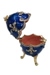 RusyaDünyadan HediyelerDNY-HD100410Keskin Hediyelik Eşya Ve TekstilFaberge Yumurta Swarovski Taşlı Lüks Mücevher Kutusu Mavi 9 cm