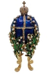 RusyaDünyadan HediyelerDNY-HD100419Keskin Hediyelik Eşya Ve TekstilFaberge Yumurta Swarovski Taşlı Lüks Mücevher Kutusu Mavi 12 cm