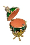 RusyaDünyadan HediyelerDNY-HD100420Keskin Hediyelik Eşya Ve TekstilFaberge Yumurta Swarovski Taşlı Lüks Mücevher Kutusu Yeşil 12 cm