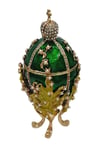 RusyaDünyadan HediyelerDNY-HD100420Keskin Hediyelik Eşya Ve TekstilFaberge Yumurta Swarovski Taşlı Lüks Mücevher Kutusu Yeşil 12 cm