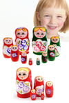 RusyaDünyadan HediyelerDNY-HD100426Keskin Hediyelik Eşya Ve TekstilAhşap Matruşka Bebek Beşli Set Kırmızı