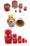 RusyaDünyadan HediyelerDNY-HD100426Keskin Hediyelik Eşya Ve TekstilAhşap Matruşka Bebek Beşli Set Kırmızı
