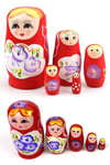 RusyaDünyadan HediyelerDNY-HD100426Keskin Hediyelik Eşya Ve TekstilAhşap Matruşka Bebek Beşli Set Kırmızı