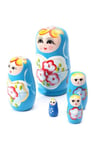 RusyaDünyadan HediyelerDNY-HD100428Keskin Hediyelik Eşya Ve TekstilAhşap Matruşka Bebek Beşli Set Mavi