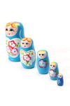 RusyaDünyadan HediyelerDNY-HD100428Keskin Hediyelik Eşya Ve TekstilAhşap Matruşka Bebek Beşli Set Mavi