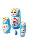 RusyaDünyadan HediyelerDNY-HD100428Keskin Hediyelik Eşya Ve TekstilAhşap Matruşka Bebek Beşli Set Mavi