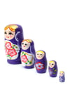 RusyaDünyadan HediyelerDNY-HD100429Keskin Hediyelik Eşya Ve TekstilAhşap Matruşka Bebek Beşli Set Mor