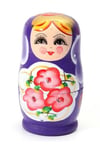 RusyaDünyadan HediyelerDNY-HD100429Keskin Hediyelik Eşya Ve TekstilAhşap Matruşka Bebek Beşli Set Mor