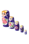 RusyaDünyadan HediyelerDNY-HD100429Keskin Hediyelik Eşya Ve TekstilAhşap Matruşka Bebek Beşli Set Mor
