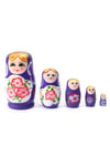 RusyaDünyadan HediyelerDNY-HD100429Keskin Hediyelik Eşya Ve TekstilAhşap Matruşka Bebek Beşli Set Mor