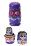 RusyaDünyadan HediyelerDNY-HD100429Keskin Hediyelik Eşya Ve TekstilAhşap Matruşka Bebek Beşli Set Mor