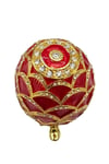 RusyaDünyadan HediyelerDNY-HD100603Keskin Hediyelik Eşya Ve TekstilFaberge Yumurta Swarovski Taşlı Lüks Mücevher Kutusu Kırmızı Gold 10cm HEDİYELİ