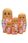 RusyaDünyadan HediyelerDNY-HD101459Keskin Hediyelik Eşya Ve TekstilAhşap Matruşka Bebek Yedili Set Turuncu