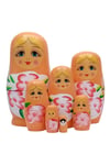 RusyaDünyadan HediyelerDNY-HD101459Keskin Hediyelik Eşya Ve TekstilAhşap Matruşka Bebek Yedili Set Turuncu