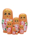 RusyaDünyadan HediyelerDNY-HD101459Keskin Hediyelik Eşya Ve TekstilAhşap Matruşka Bebek Yedili Set Turuncu
