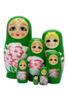 RusyaDünyadan HediyelerDNY-HD101460Keskin Hediyelik Eşya Ve TekstilAhşap Matruşka Bebek Yedili Set Yeşil