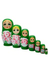 RusyaDünyadan HediyelerDNY-HD101460Keskin Hediyelik Eşya Ve TekstilAhşap Matruşka Bebek Yedili Set Yeşil