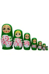 RusyaDünyadan HediyelerDNY-HD101460Keskin Hediyelik Eşya Ve TekstilAhşap Matruşka Bebek Yedili Set Yeşil