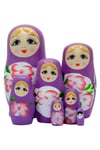 RusyaDünyadan HediyelerDNY-HD101461Keskin Hediyelik Eşya Ve TekstilAhşap Matruşka Bebek Yedili Set Mor