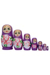 RusyaDünyadan HediyelerDNY-HD101461Keskin Hediyelik Eşya Ve TekstilAhşap Matruşka Bebek Yedili Set Mor