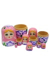 RusyaDünyadan HediyelerDNY-HDYELTMBAPM06Keskin Hediyelik Eşya Ve TekstilAhşap Matruşka Bebek Altılı Set Açık Pembe No.2